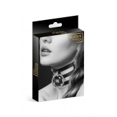 Чёрный тройной чокер с большим кольцом - Bijoux Pour Toi - купить с доставкой в Реутове