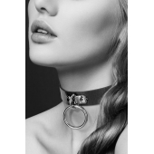 Узенький ошейник из полиуретана с кольцом - Bijoux Pour Toi - купить с доставкой в Реутове
