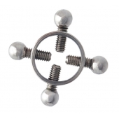 Серебристые зажимы для сосков на винтах - ToyFa - купить с доставкой в Реутове