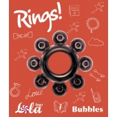 Чёрное эрекционное кольцо Rings Bubbles - Lola Games - в Реутове купить с доставкой
