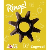 Чёрное эрекционное кольцо Rings Cogweel - Lola Games - в Реутове купить с доставкой