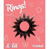 Чёрное эрекционное кольцо Rings Cristal - Lola Games - в Реутове купить с доставкой