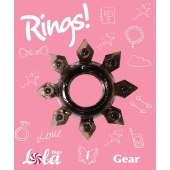 Чёрное эрекционное кольцо Rings Gear - Lola Games - в Реутове купить с доставкой