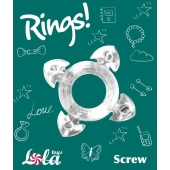 Прозрачное эрекционное кольцо Rings Screw - Lola Games - в Реутове купить с доставкой