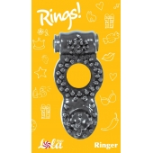 Чёрное эрекционное кольцо Rings Ringer - Lola Games - в Реутове купить с доставкой
