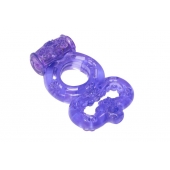 Фиолетовое эрекционное кольцо Rings Treadle с подхватом - Lola Games - в Реутове купить с доставкой