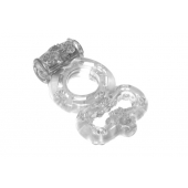 Прозрачное эрекционное кольцо Rings Treadle с подхватом - Lola Games - в Реутове купить с доставкой