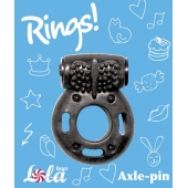 Черное эрекционное кольцо с вибрацией Rings Axle-pin - Lola Games - в Реутове купить с доставкой