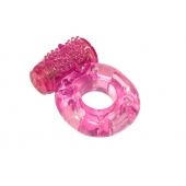 Розовое эрекционное кольцо с вибрацией Rings Axle-pin - Lola Games - в Реутове купить с доставкой