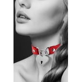 Красный чокер с замком в форме сердца - Bijoux Pour Toi - купить с доставкой в Реутове
