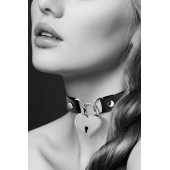 Черный чокер с замком в форме сердца - Bijoux Pour Toi - купить с доставкой в Реутове