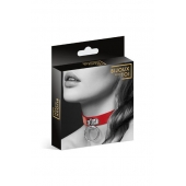 Красный узенький чокер с кольцом - Bijoux Pour Toi - купить с доставкой в Реутове