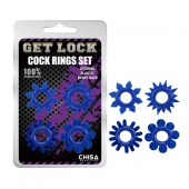 Набор из 4 синих колец Get Lock - Chisa - в Реутове купить с доставкой