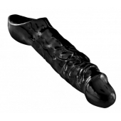 Чёрная увеличивающая насадка на член Mamba Cock Sheath Packaged - 16,5 см. - XR Brands - в Реутове купить с доставкой