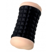 Двухсторонний мастурбатор JOS JANICE в черном цилиндре - JOS - в Реутове купить с доставкой