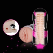 Мастурбатор-вагина Sex In A Can Vibra Vagina Tunnel - Lovetoy - в Реутове купить с доставкой