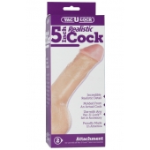 Насадка-реалистик для трусиков Vac-U-Lock 5  Realistic - 12,7 см. - Doc Johnson - купить с доставкой в Реутове