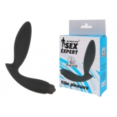 Чёрный вибростимулятор простаты Sex Expert Vibe Pleasure - Sex Expert - в Реутове купить с доставкой