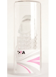 Гелевая прозрачная насадка с 2 отростками - 13 см. - Toyfa Basic - в Реутове купить с доставкой