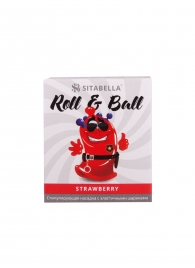 Стимулирующий презерватив-насадка Roll   Ball Strawberry - Sitabella - купить с доставкой в Реутове