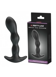 Черный анальный стимулятор простаты с вибрацией Special Anal Massager - 14,5 см. - Baile - в Реутове купить с доставкой