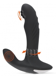 Черный вибромассажер простаты с функцией римминга Plug with Perineum Stimulator - 16,6 см. - Orion - в Реутове купить с доставкой