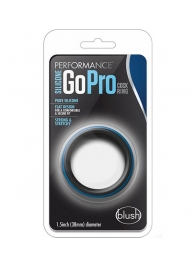 Черно-синее эрекционное кольцо Silicone Go Pro Cock Ring - Blush Novelties - в Реутове купить с доставкой