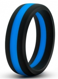 Черно-синее эрекционное кольцо Silicone Go Pro Cock Ring - Blush Novelties - в Реутове купить с доставкой