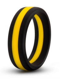 Черно-желтое силиконовое эрекционное кольцо Silicone Go Pro Cock Ring - Blush Novelties - в Реутове купить с доставкой