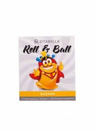 Стимулирующий презерватив-насадка Roll   Ball Banana - Sitabella - купить с доставкой в Реутове