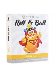 Стимулирующий презерватив-насадка Roll   Ball Banana - Sitabella - купить с доставкой в Реутове