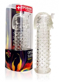 Закрытая прозрачная насадка на пенис Crystal Sleeve Faraon - 13,5 см. - Erowoman-Eroman - в Реутове купить с доставкой