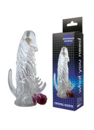 Закрытая прозрачная вибронасадка на пенис Crystal Sleeve Vibe - Erowoman-Eroman - в Реутове купить с доставкой