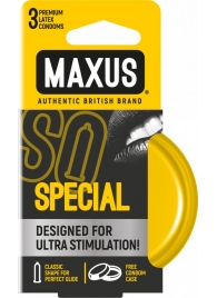 Презервативы с точками и рёбрами в железном кейсе MAXUS Special - 3 шт. - Maxus - купить с доставкой в Реутове