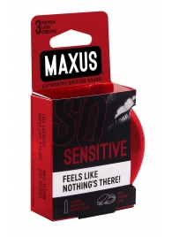 Ультратонкие презервативы в железном кейсе MAXUS Sensitive - 3 шт. - Maxus - купить с доставкой в Реутове
