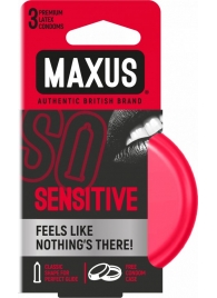 Ультратонкие презервативы в железном кейсе MAXUS Sensitive - 3 шт. - Maxus - купить с доставкой в Реутове