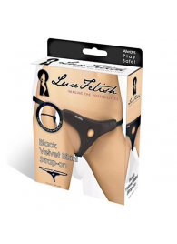 Черные плюшевые трусики для страпона - Lux Fetish - купить с доставкой в Реутове