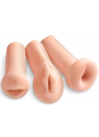 Комплект из 3 мастурбаторов All 3 Holes: вагина, анус, ротик - Pipedream - в Реутове купить с доставкой
