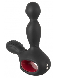 Черный вибромассажер простаты с нагревом и ротацией Prostate Plug - 14,5 см. - Orion - в Реутове купить с доставкой