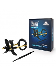 Черно-золотистый экстендер для пениса Sex Expert - Sex Expert - в Реутове купить с доставкой