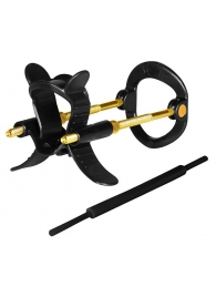 Черно-золотистый экстендер для пениса Sex Expert - Sex Expert - в Реутове купить с доставкой