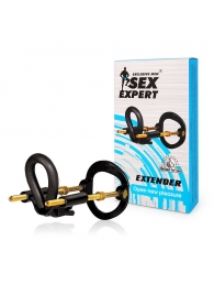 Черный экстендер-растяжитель пениса - Sex Expert - в Реутове купить с доставкой