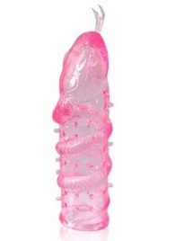 Закрытая рельефная насадка Crystal sleeve snakes в виде змеи с усиками - 14 см. - Erowoman-Eroman - в Реутове купить с доставкой