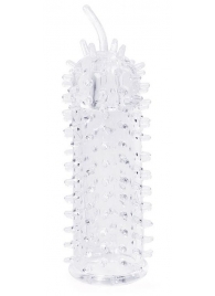 Закрытая рельефная насадка Crystal sleeve с усиками - 12 см. - Erowoman-Eroman - в Реутове купить с доставкой