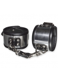 Эффектные серебристо-черные наручники с металлическим блеском - Sitabella - купить с доставкой в Реутове