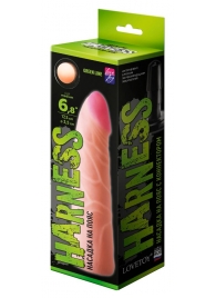 Фаллическая насадка на трусики харнесс - 17,5 см. - LOVETOY (А-Полимер) - купить с доставкой в Реутове