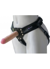 Черный пояс-трусики с двумя насадками  Экзотик-Linda  - 15,5 и 10,5 см. - LOVETOY (А-Полимер) - купить с доставкой в Реутове