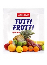 Пробник гель-смазки Tutti-frutti со вкусом тропических фруктов - 4 гр. - Биоритм - купить с доставкой в Реутове
