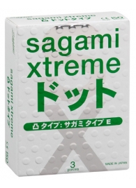 Презервативы Sagami Xtreme SUPER DOTS с точками - 3 шт. - Sagami - купить с доставкой в Реутове