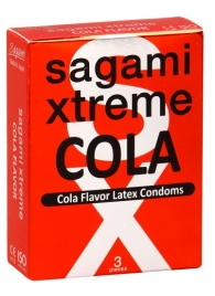 Ароматизированные презервативы Sagami Xtreme COLA - 3 шт. - Sagami - купить с доставкой в Реутове